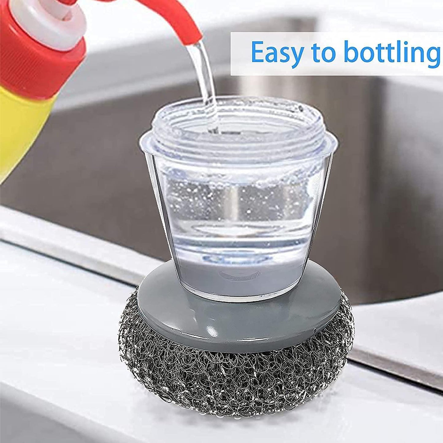 2-in-1 Kitchen Soap Dispensing Palm Brush – Scrub & Shine Without the Mess!
