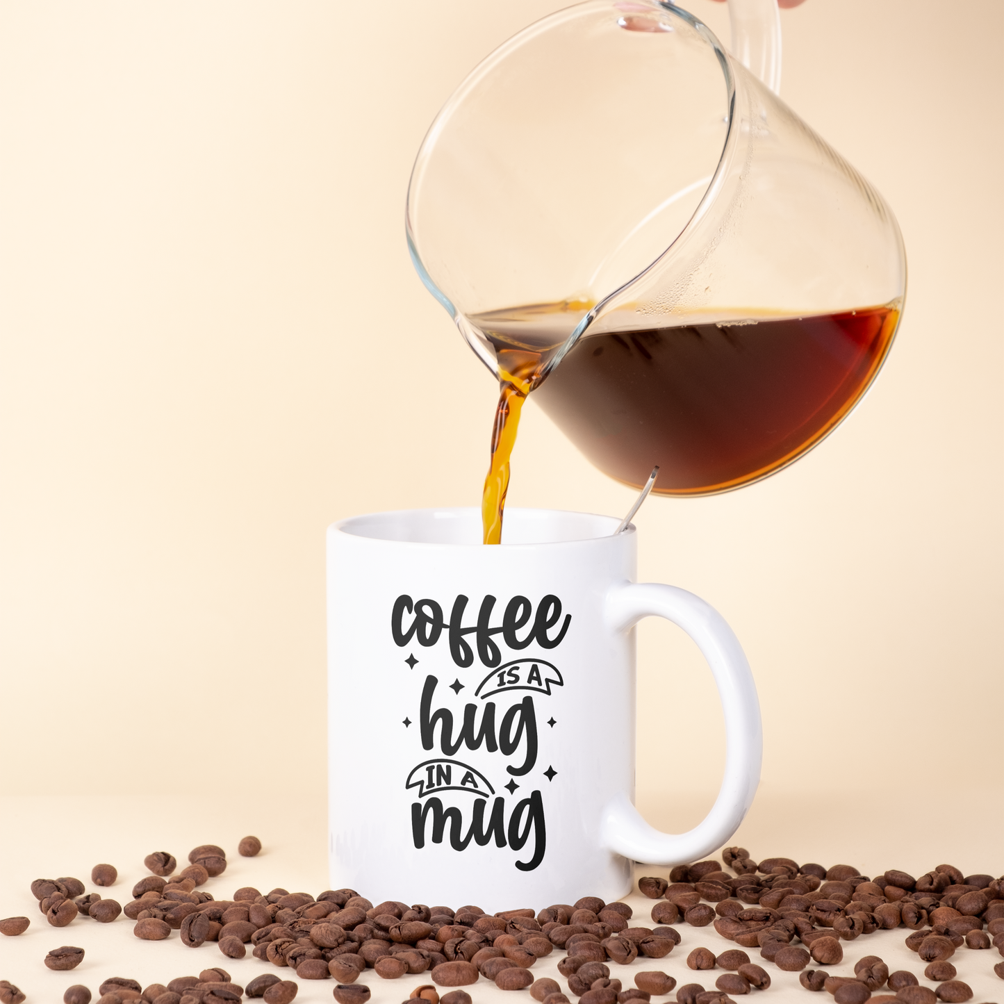 Coffee Is a Hug in a Mug – Classic White Ceramic Mug