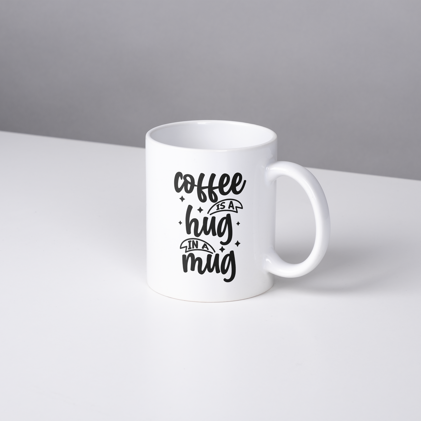 Coffee Is a Hug in a Mug – Classic White Ceramic Mug
