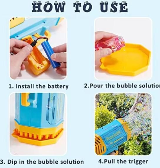 Mega Bubble Blaster - Automatic Bubble Gun for Kids