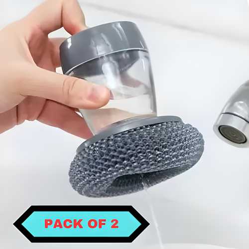2-in-1 Kitchen Soap Dispensing Palm Brush – Scrub & Shine Without the Mess!