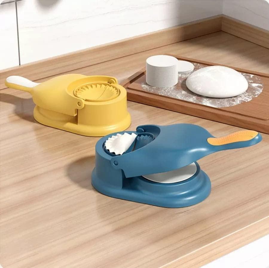 Momos Ghughra Gujiya Maker - 2-in-1 Dumpling Maker & Dough Press – Quick, Easy & Perfect Dumplings