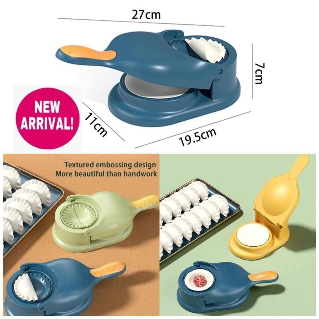 Momos Ghughra Gujiya Maker - 2-in-1 Dumpling Maker & Dough Press – Quick, Easy & Perfect Dumplings
