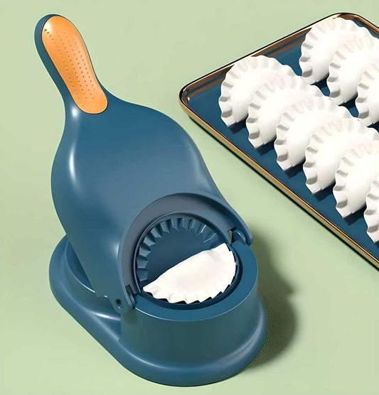Momos Ghughra Gujiya Maker - 2-in-1 Dumpling Maker & Dough Press – Quick, Easy & Perfect Dumplings